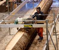 Cutting planks from a log